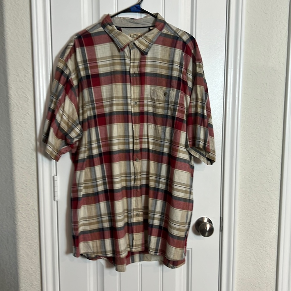 Men’s RedHead Plaid Short Sleeve Shirt 2XL. New without tags.